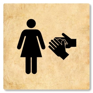 WC ženy, 100x100mm, pergamen, Nevada